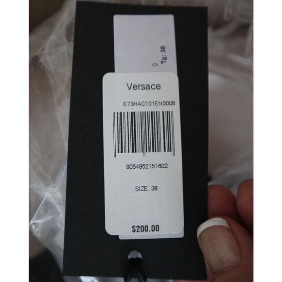 Versace Jeans Couture Women Sz 38 US 2 Black Sumatra Logo Waistband Leggings $20 - Picture 6 of 8